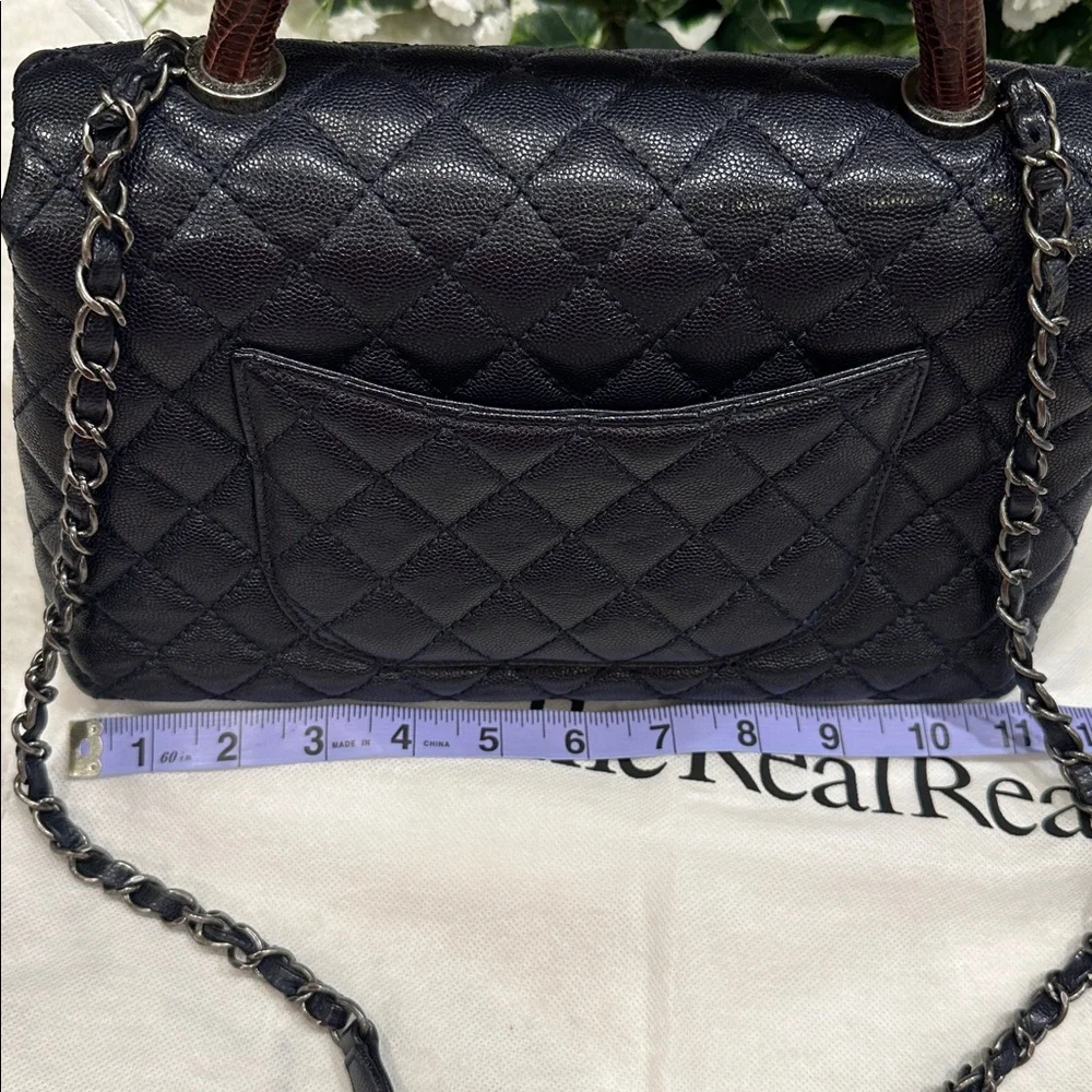 Navy blue Chanel coco handle - Picture 12 of 13